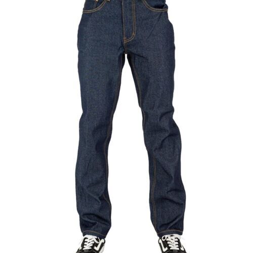 Unisex Raw Denim Straight-Leg Jean Pants Thumbnail