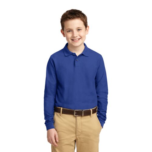Youth LS Silk Touch Polo Thumbnail