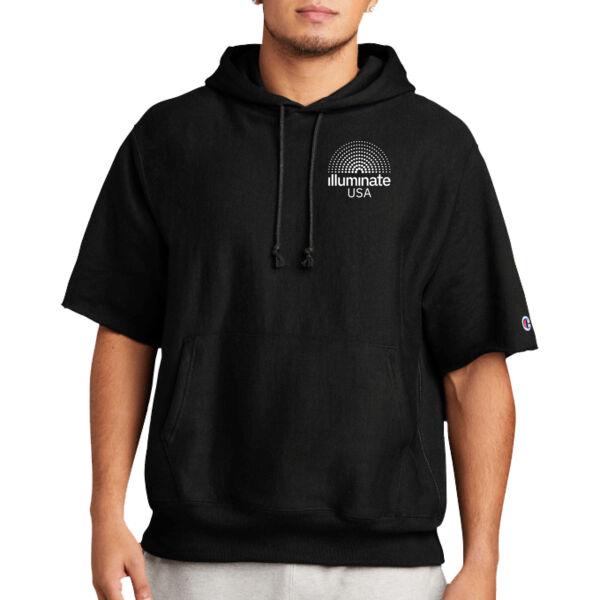 Illuminate USA - Reverse Weave ® Short Sleeve Hooded Sweatshirt Thumbnail