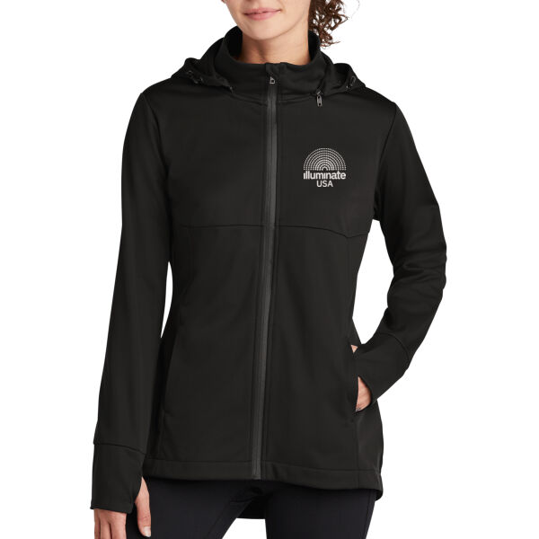 Illuminate USA - Ladies Hooded Soft Shell Jacket Thumbnail