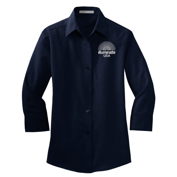Illuminate USA - Women's 3/4 Sleeve Easy Care Shirt Thumbnail