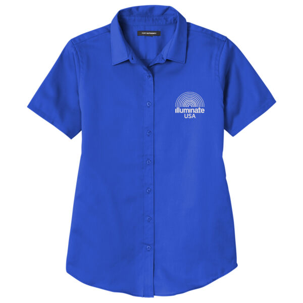 Illuminate USA - Women's Short Sleeve SuperPro React Twill Shirt Thumbnail