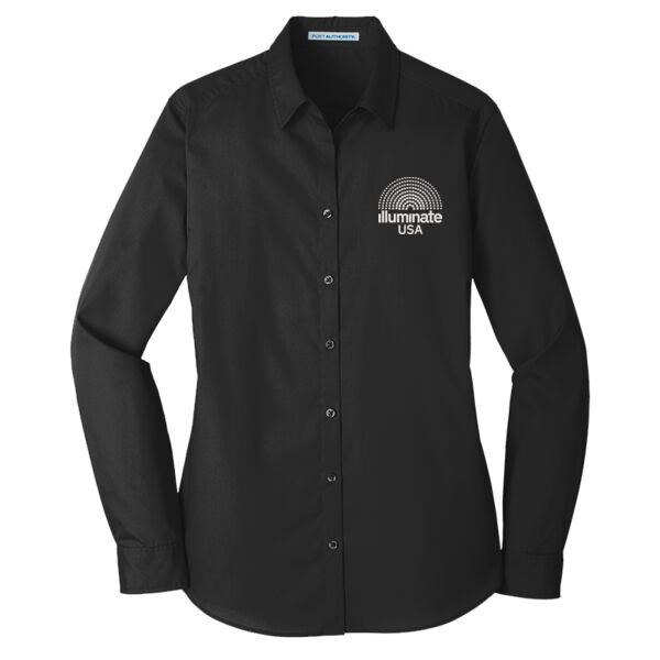 Illuminate USA - Women's Long Sleeve Carefree Poplin Shirt Thumbnail