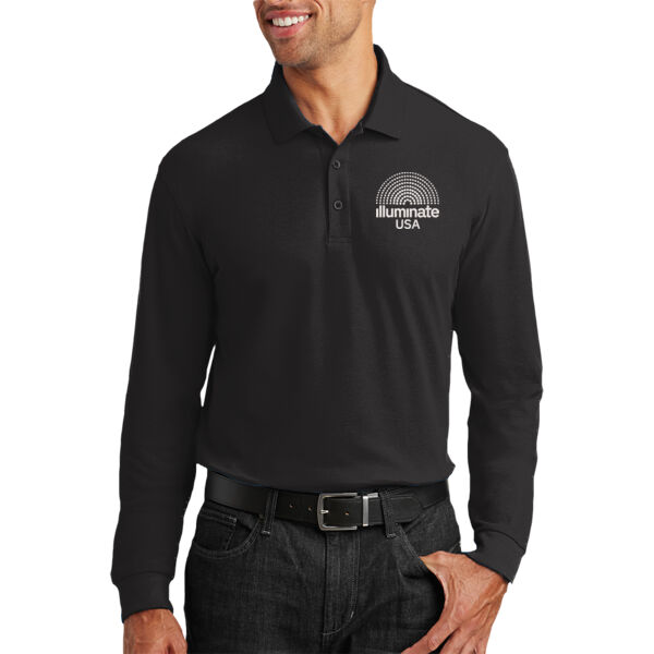 Illuminate USA - Long Sleeve Core Classic Pique Polo Thumbnail