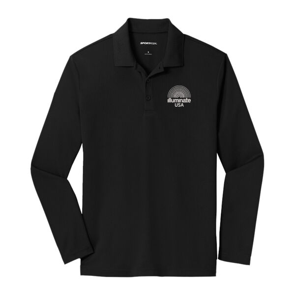 Illuminate USA - PosiCharge ® RacerMesh ® Long Sleeve Polo Thumbnail