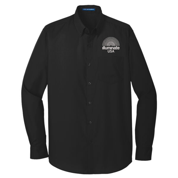 Illuminate USA - Tall Long Sleeve Carefree Poplin Shirt Thumbnail