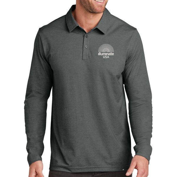 Illuminate USA - Oceanside Heather Long Sleeve Polo Thumbnail