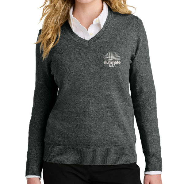 Illuminate USA - Women's Easy Care V Neck Sweater Thumbnail
