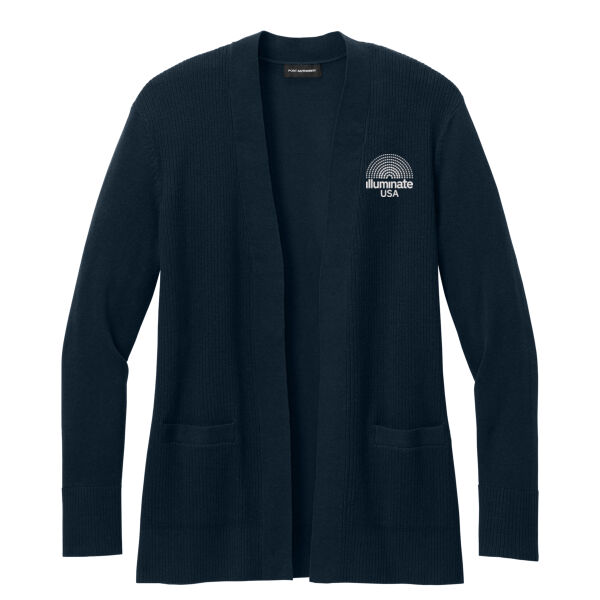 Illuminate USA - Women's Easy Care Open Front Cardigan Sweater Thumbnail