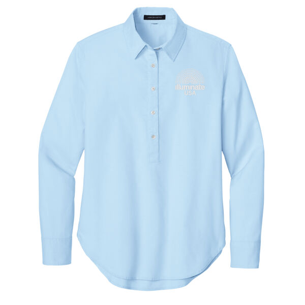 Illuminate USA - Women's Long Sleeve Modern Oxford Shirt Thumbnail