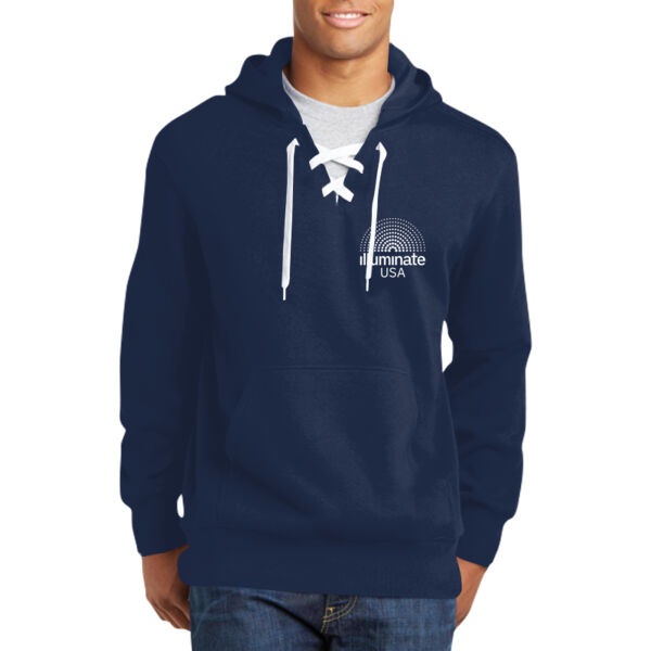 Illuminate USA - Lace Up Pullover Hooded Sweatshirt Thumbnail