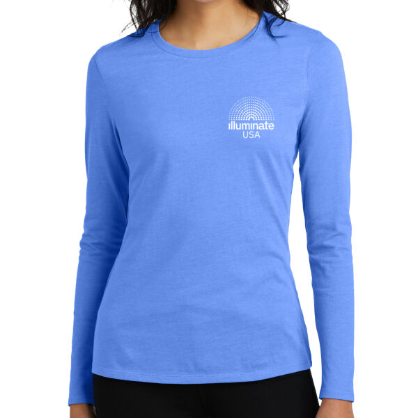 Illuminate USA - Women's Perfect Blend ® CVC Long Sleeve Tee Thumbnail