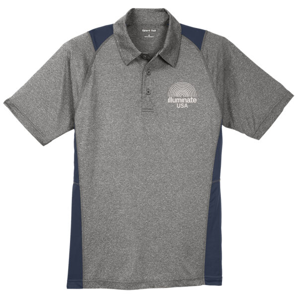 Illuminate USA - Heather Colorblock Contender Polo Thumbnail
