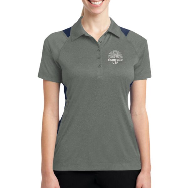 Illuminate USA - Ladies Heather Colorblock Contender Polo Thumbnail